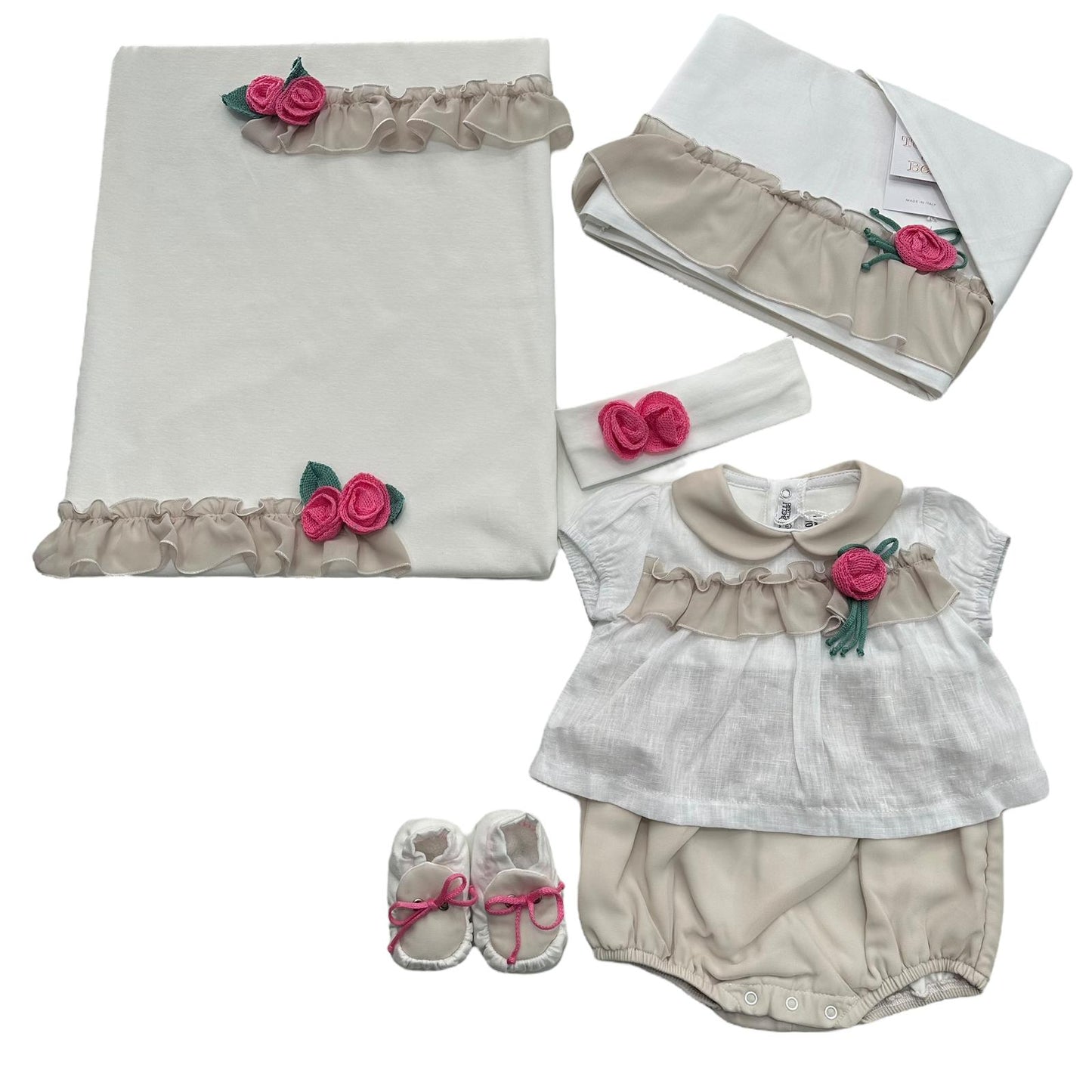 Coperta culla sfoderabile cotone e chiffon Teneri & Belli TC 258