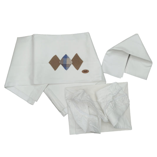 Set lenzuola cotone culla Teneri & Belli TL 305
