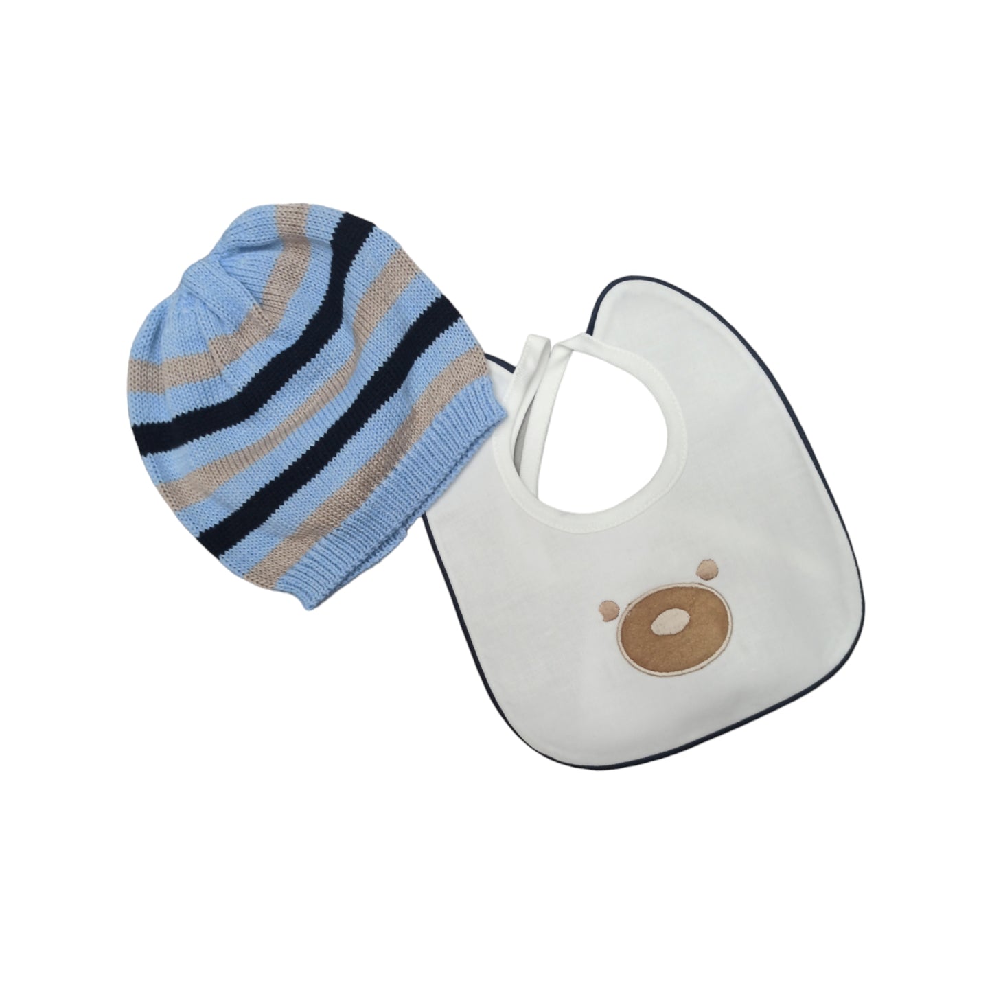 Coordinato cappello e bavetta ciniglia Teneri & Belli TR 307