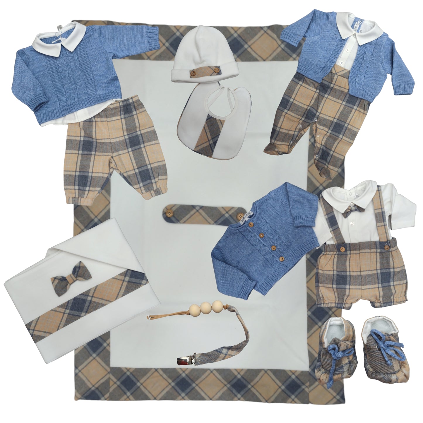 Tutina flanella e lana nascita Teneri & Belli TT 311