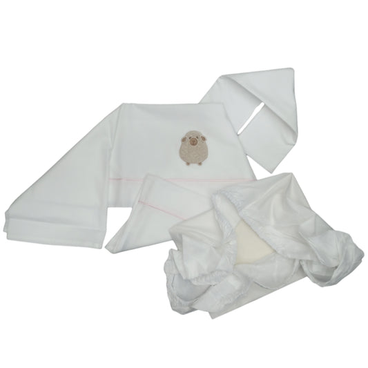 Set lenzuola cotone culla Teneri & Belli TL 304