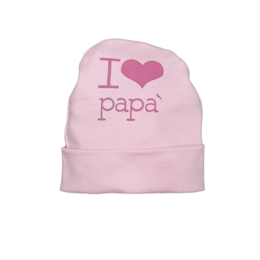 Cappellino cotone nascita Nancy I Love Papà 1662/1 P