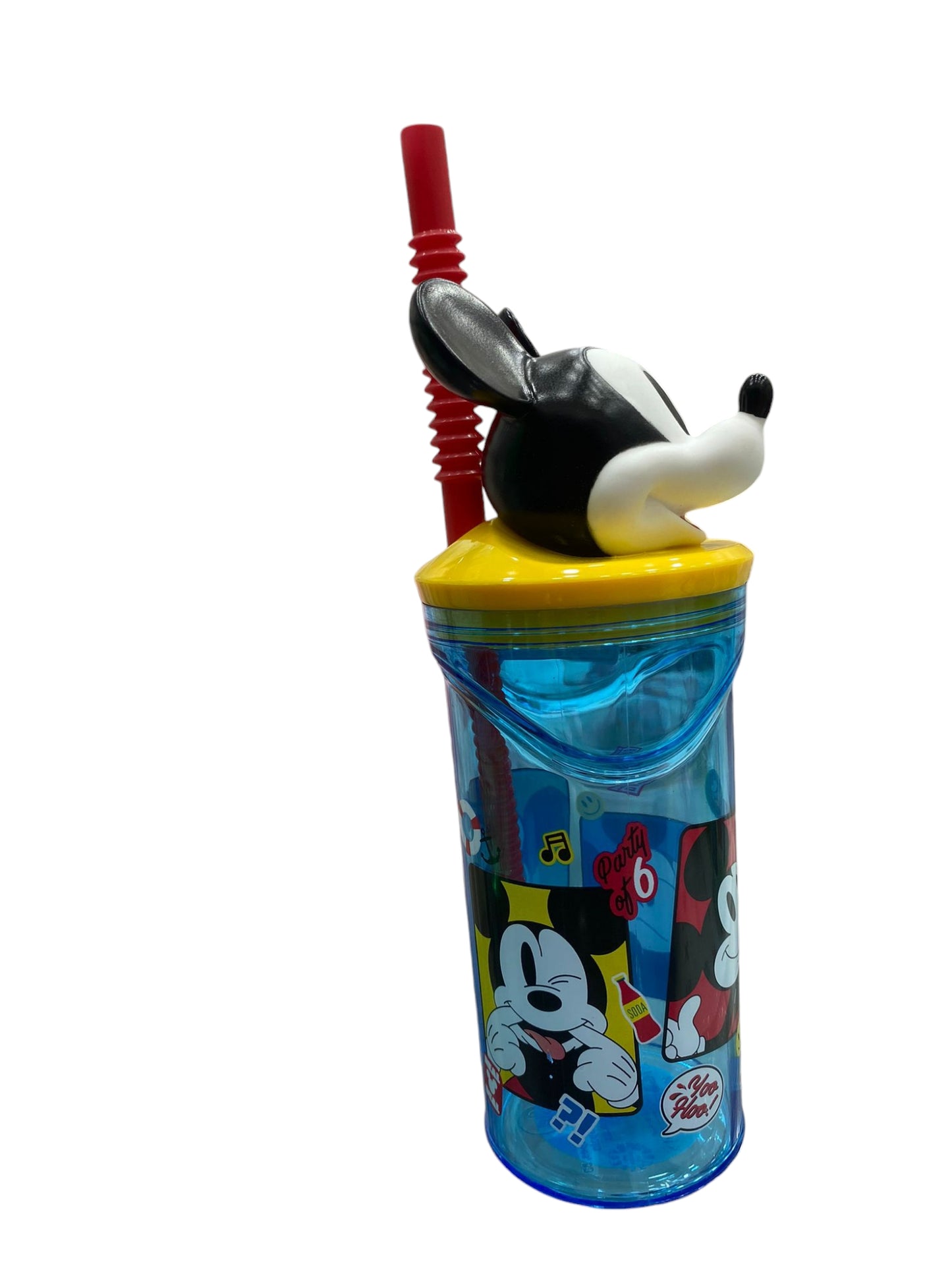 Bicchiere con cannuccia Topolino