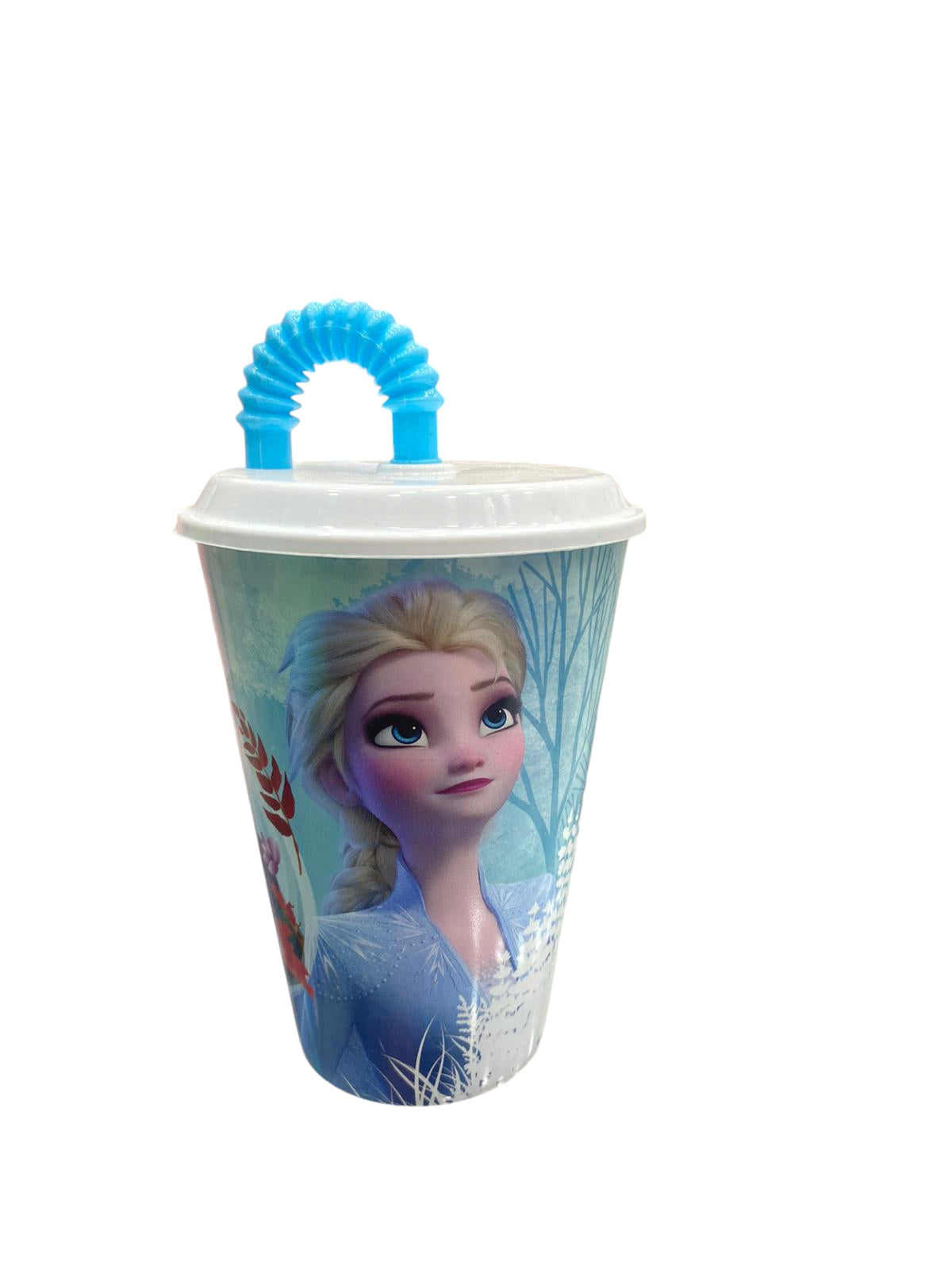 Bicchiere in plastica con cannuccia Frozen 4