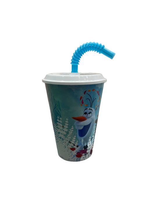 Bicchiere in plastica con cannuccia Frozen 4