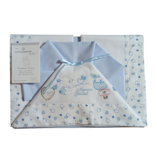 Composè lenzuola lettino cotone Nazareno Gabrielli NG 101-32 A