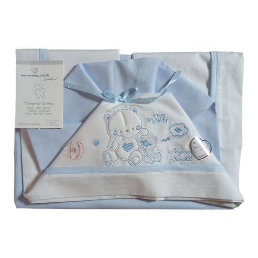 Composè lenzuola lettino cotone Nazareno Gabrielli NG 101-36 A