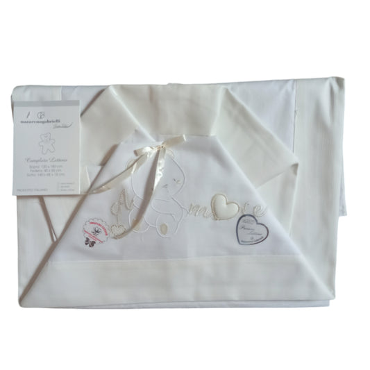 Composè lenzuola lettino cotone Nazareno Gabrielli NG 101-40 B