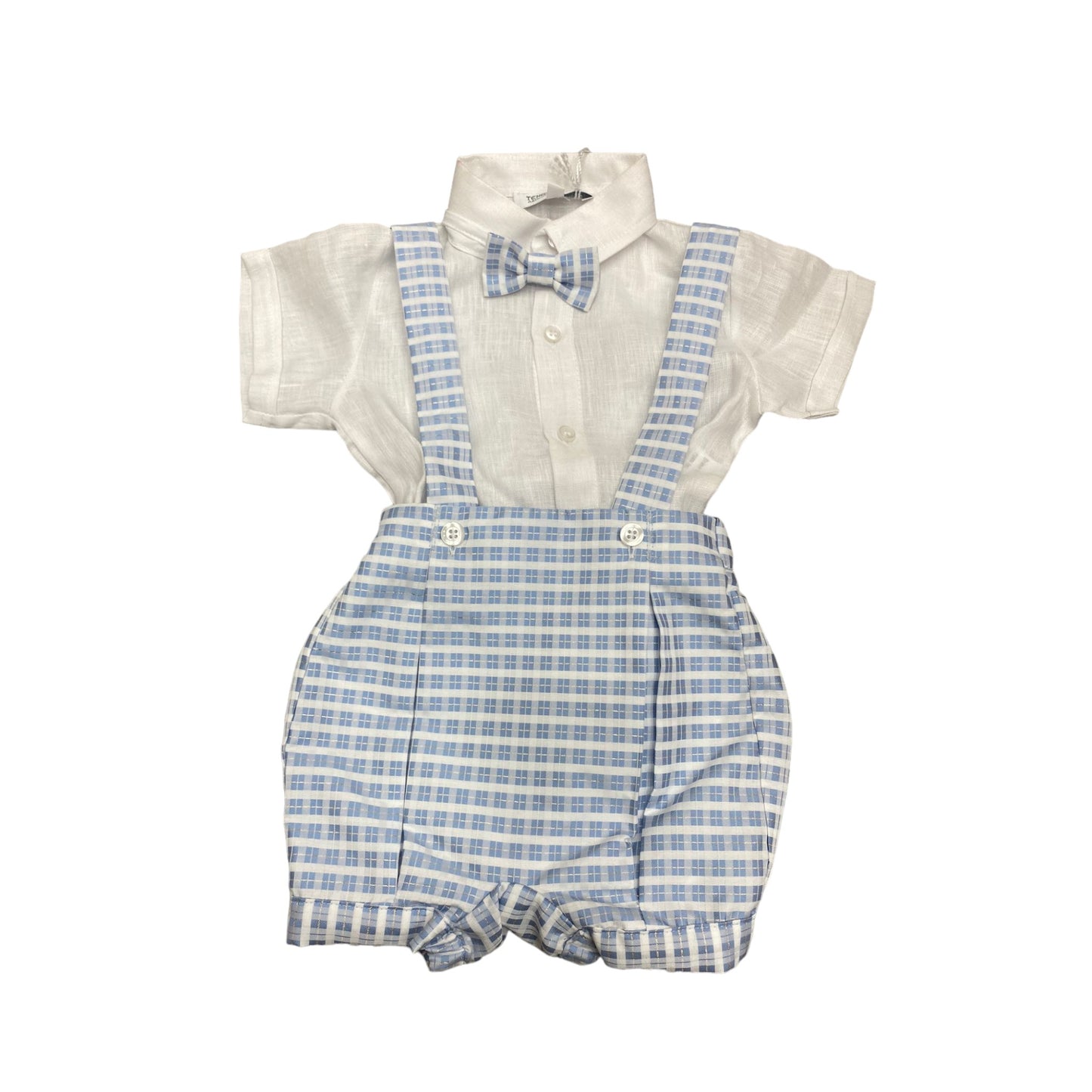 Salopette corta con camicia a body Teneri & Belli T 164