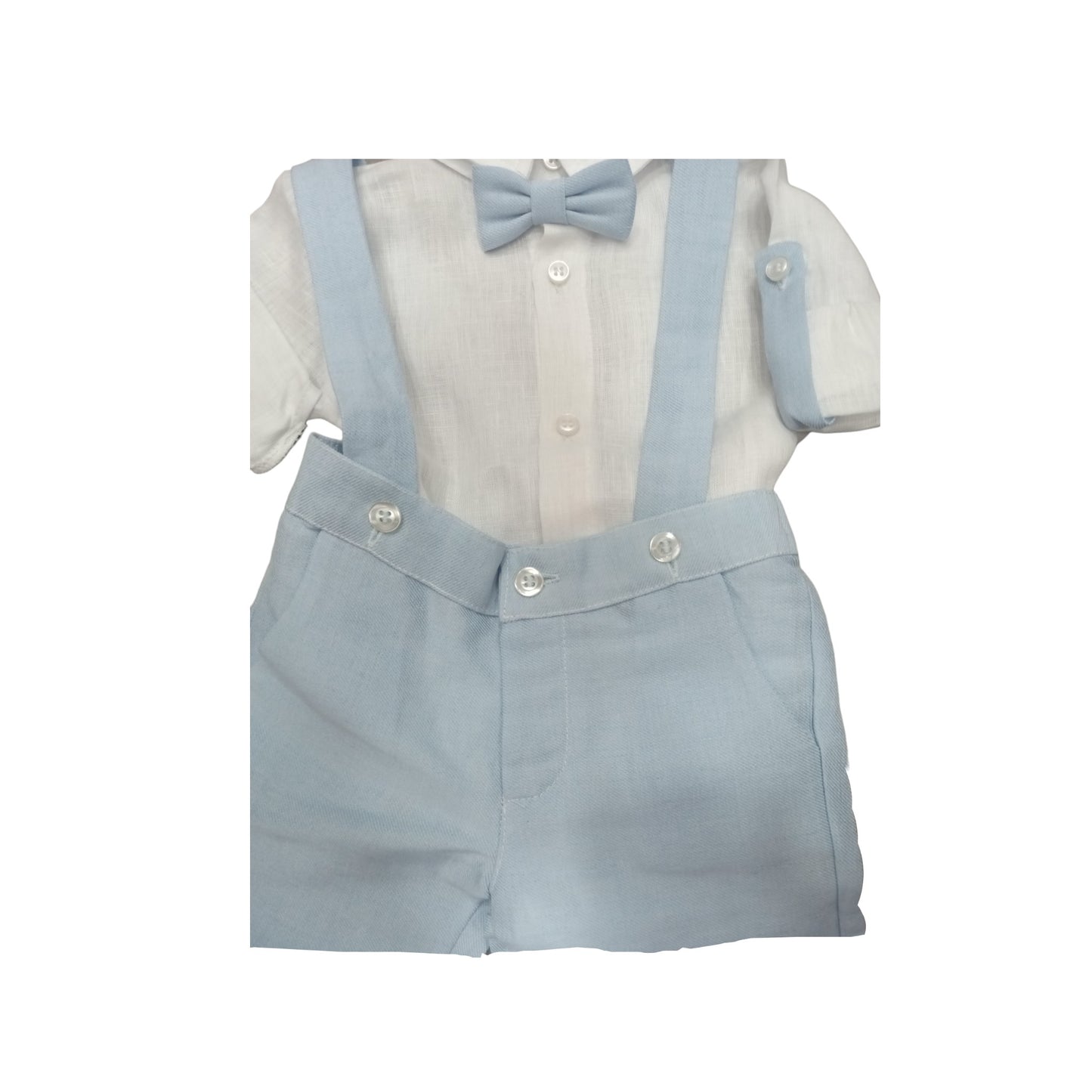 Salopette corta con camicia a body Teneri & Belli T 165