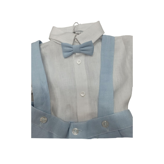 Salopette corta con camicia a body Teneri & Belli T 165