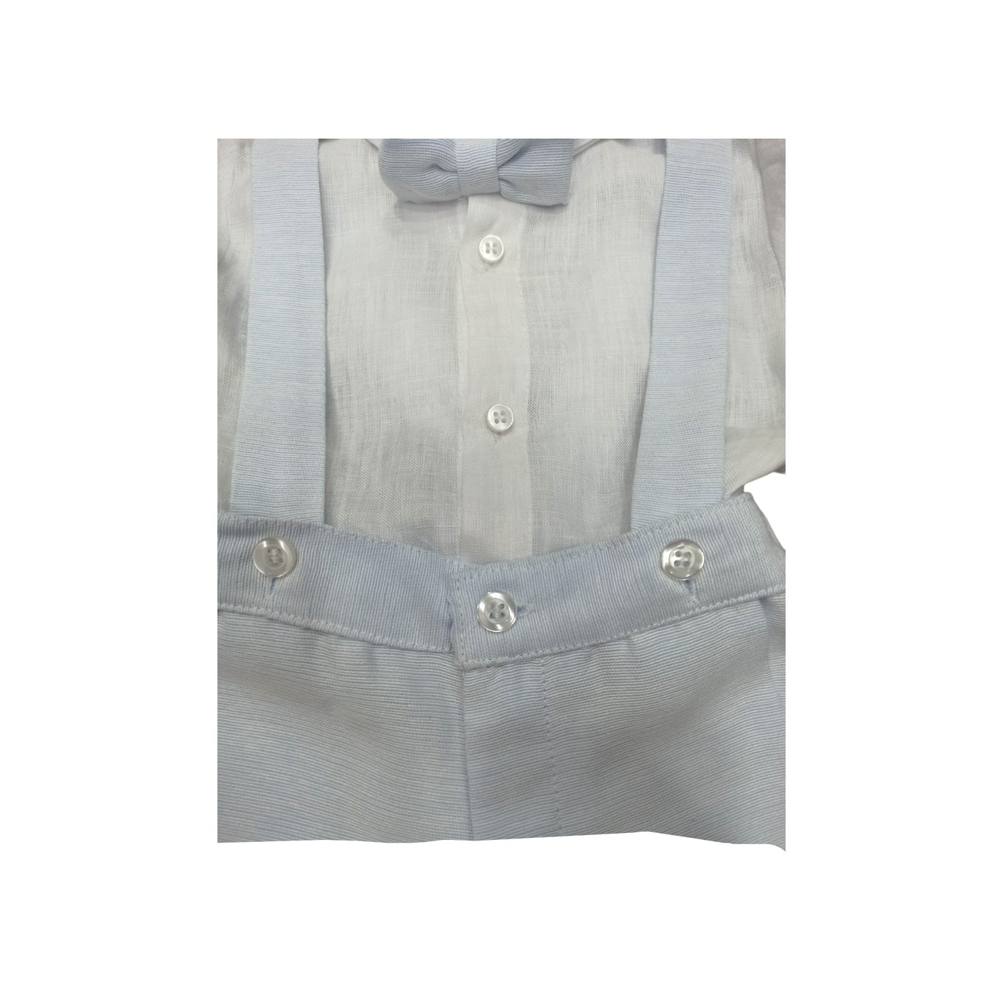 Salopette corta con camicia a body Teneri & Belli T 166
