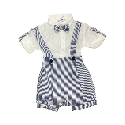 Salopette corta con camicia a body Teneri & Belli T 262