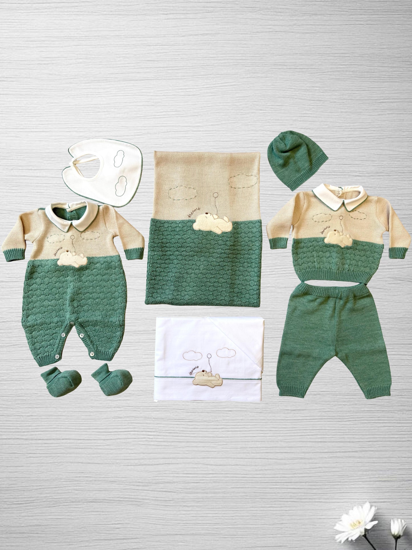 Set lenzuola cotone culla Teneri & Belli TL 409