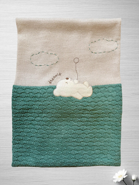 Coperta in lana ricamata Teneri & Belli TC 409