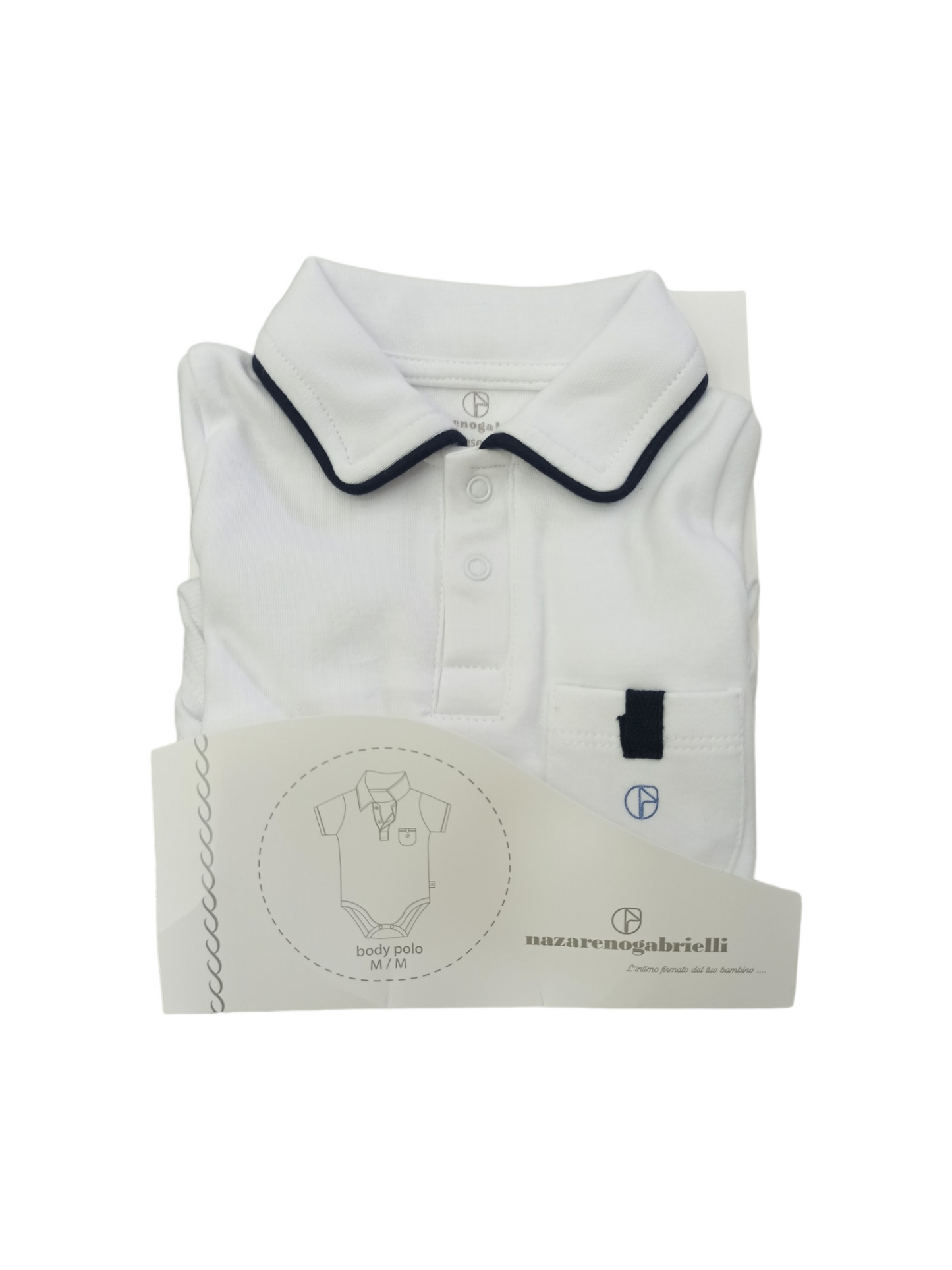 Polo a body cotone M/M NG 225 W/B