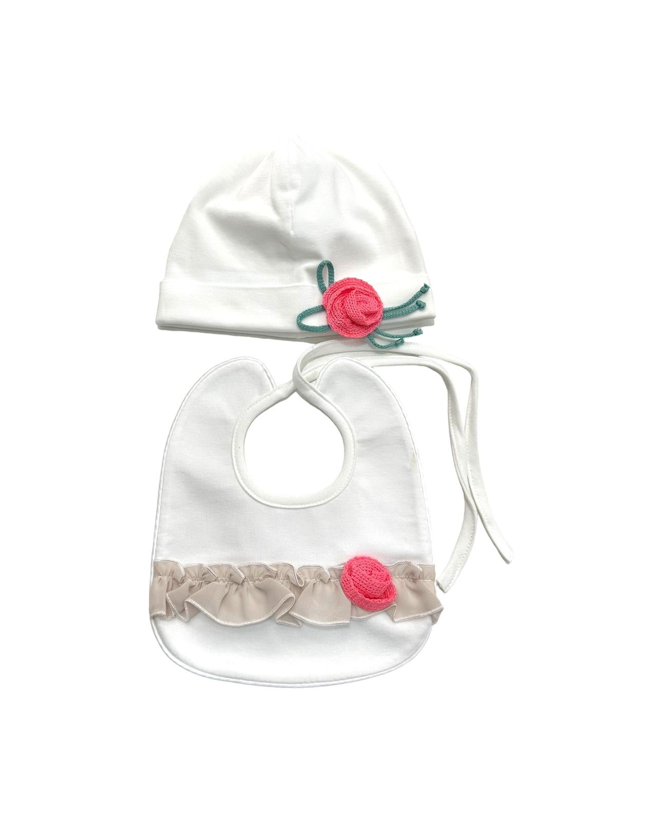 Coordinato cappello e bavetta Teneri & Belli TR 258