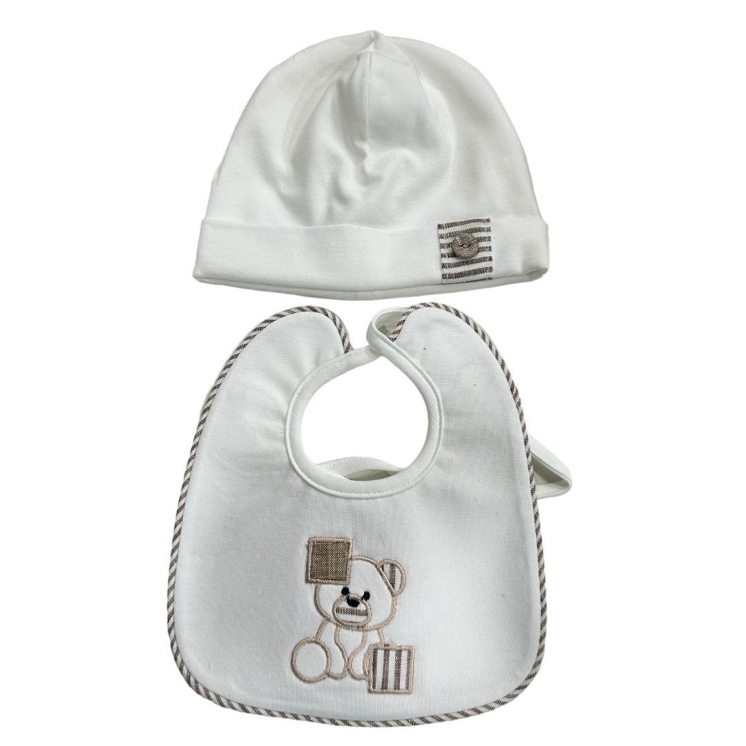 Coordinato cappello e bavetta Teneri & Belli TR 251