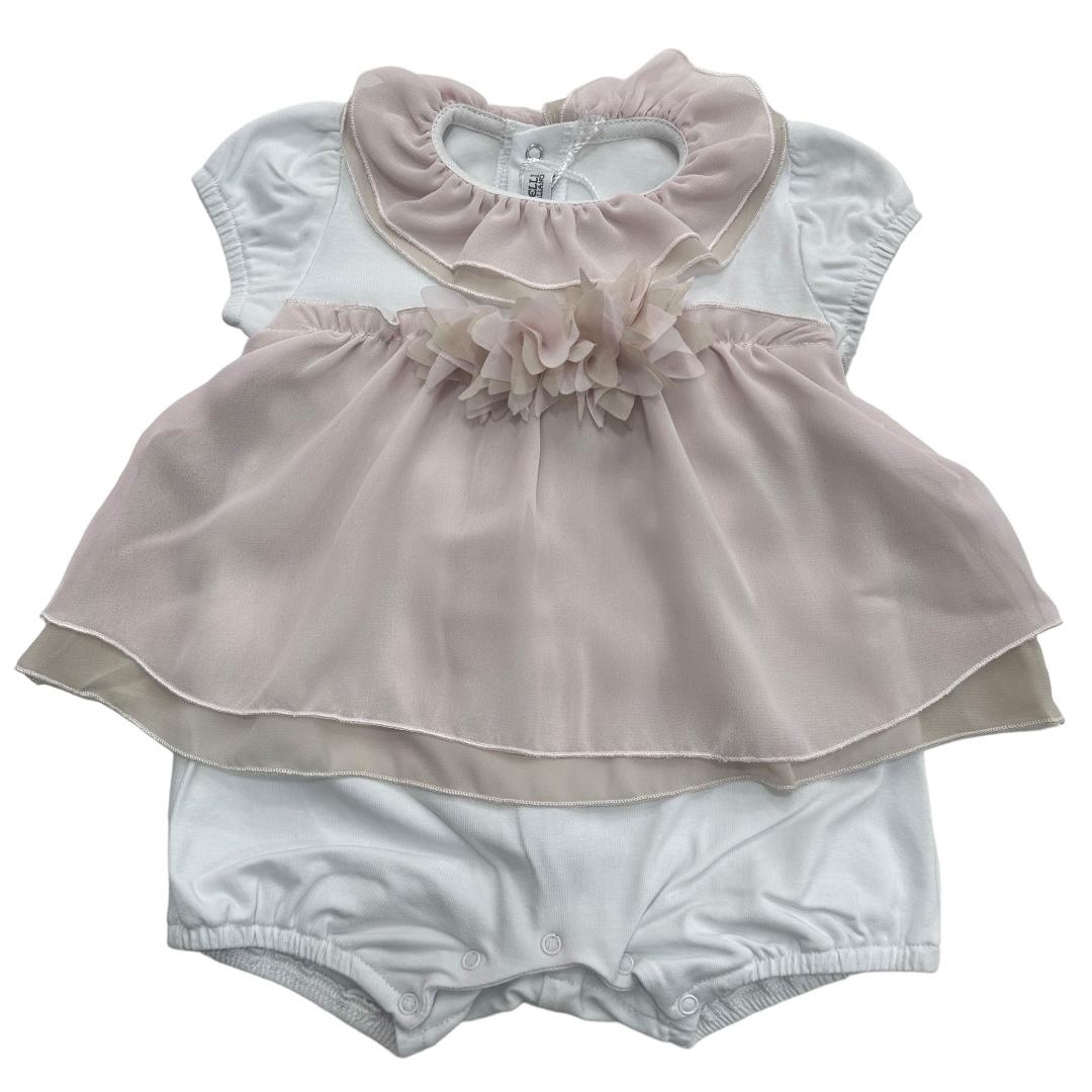 Pagliaccetto cotone e organza Teneri & Belli TP 254