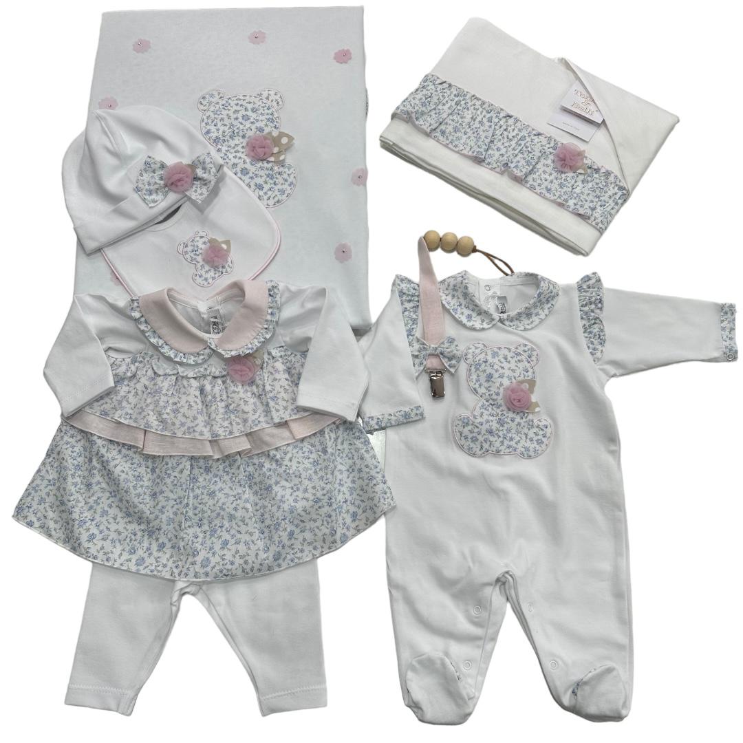 Coperta culla cotone con chiffon Teneri & Belli TC 254