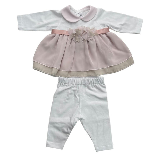 Vestina nascita cotone chiffon Teneri & Belli TV 254