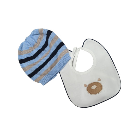 Coordinato cappello e bavetta ciniglia Teneri & Belli TR 307