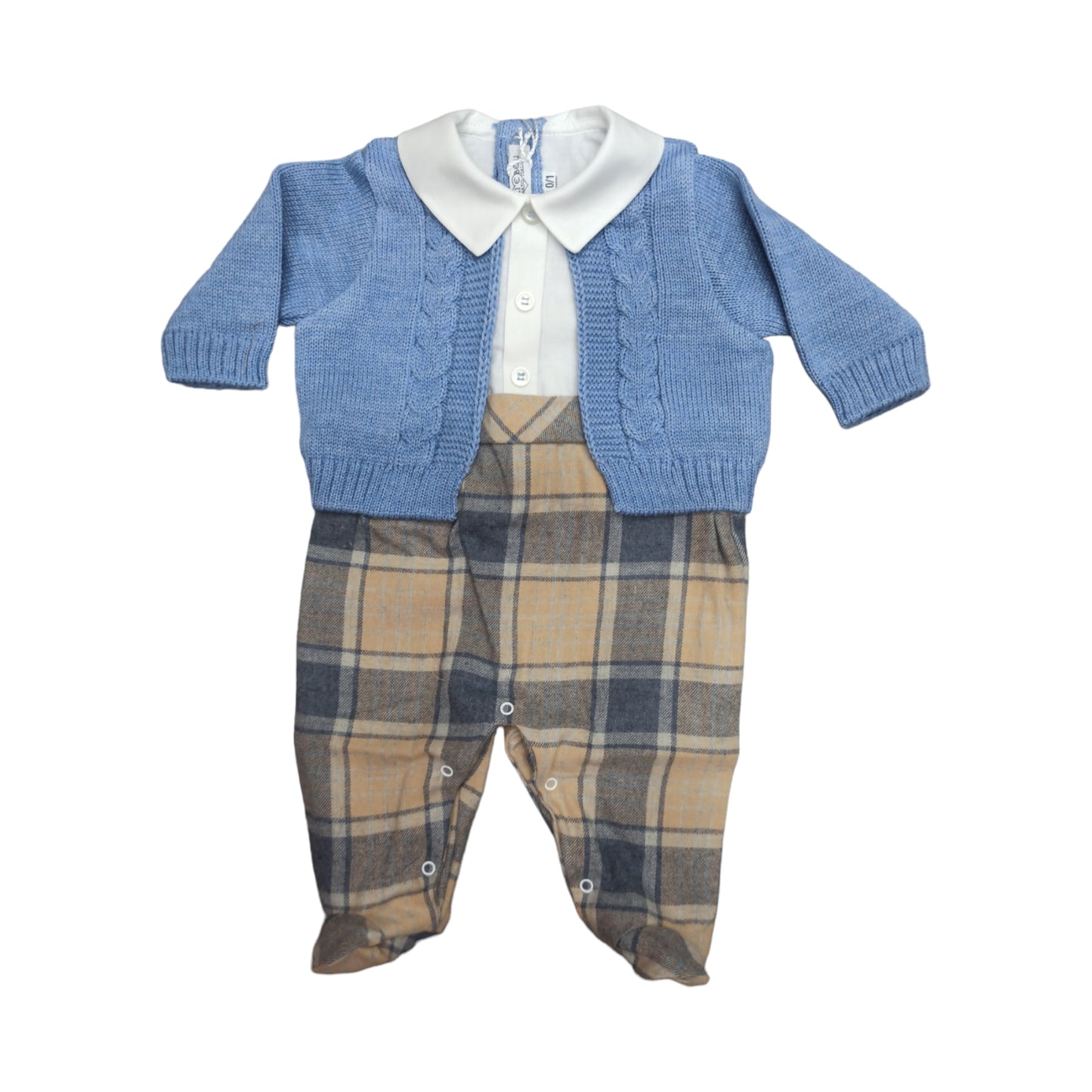 Tutina flanella e lana nascita Teneri & Belli TT 311