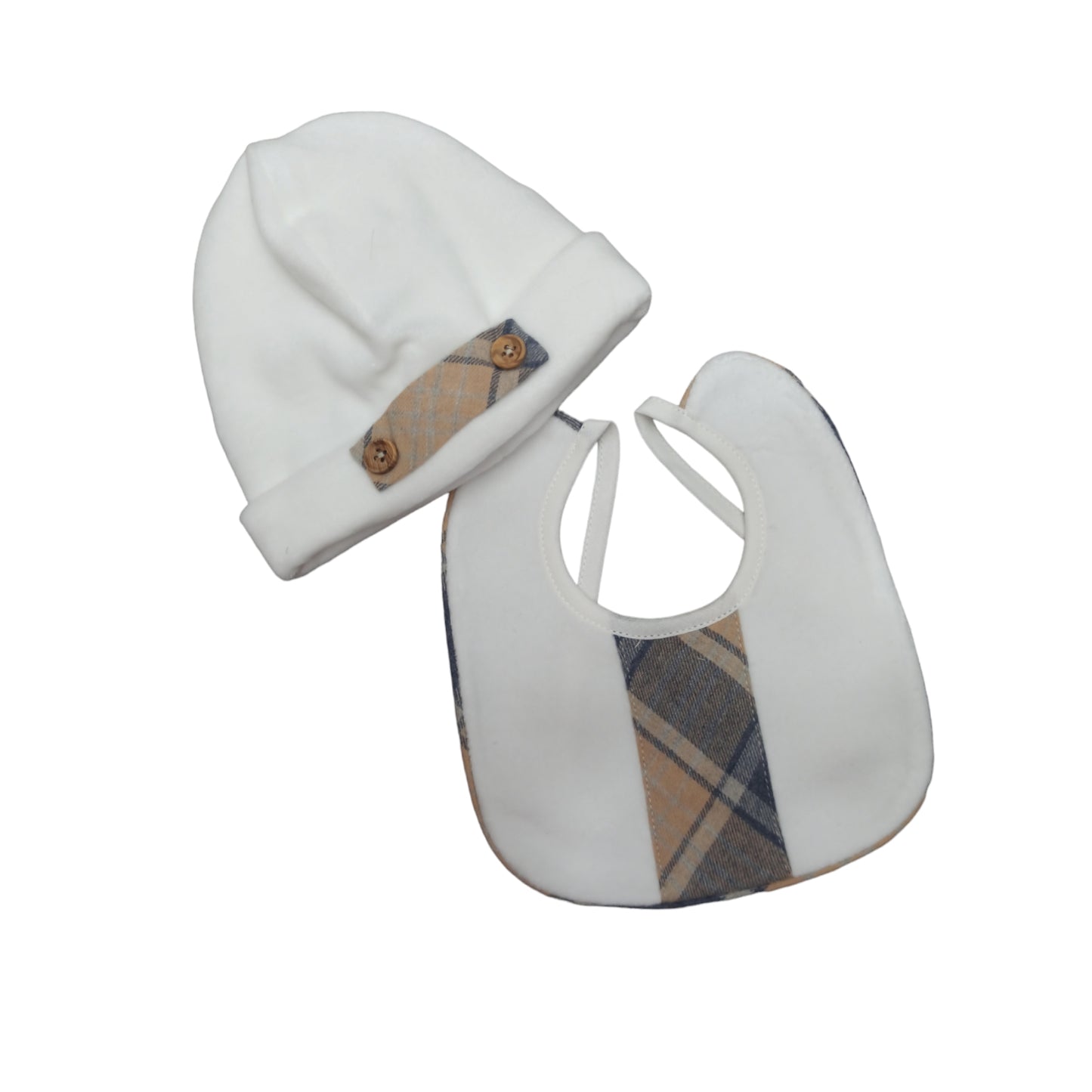 Coordinato cappello e bavetta ciniglia Teneri & Belli TR 311