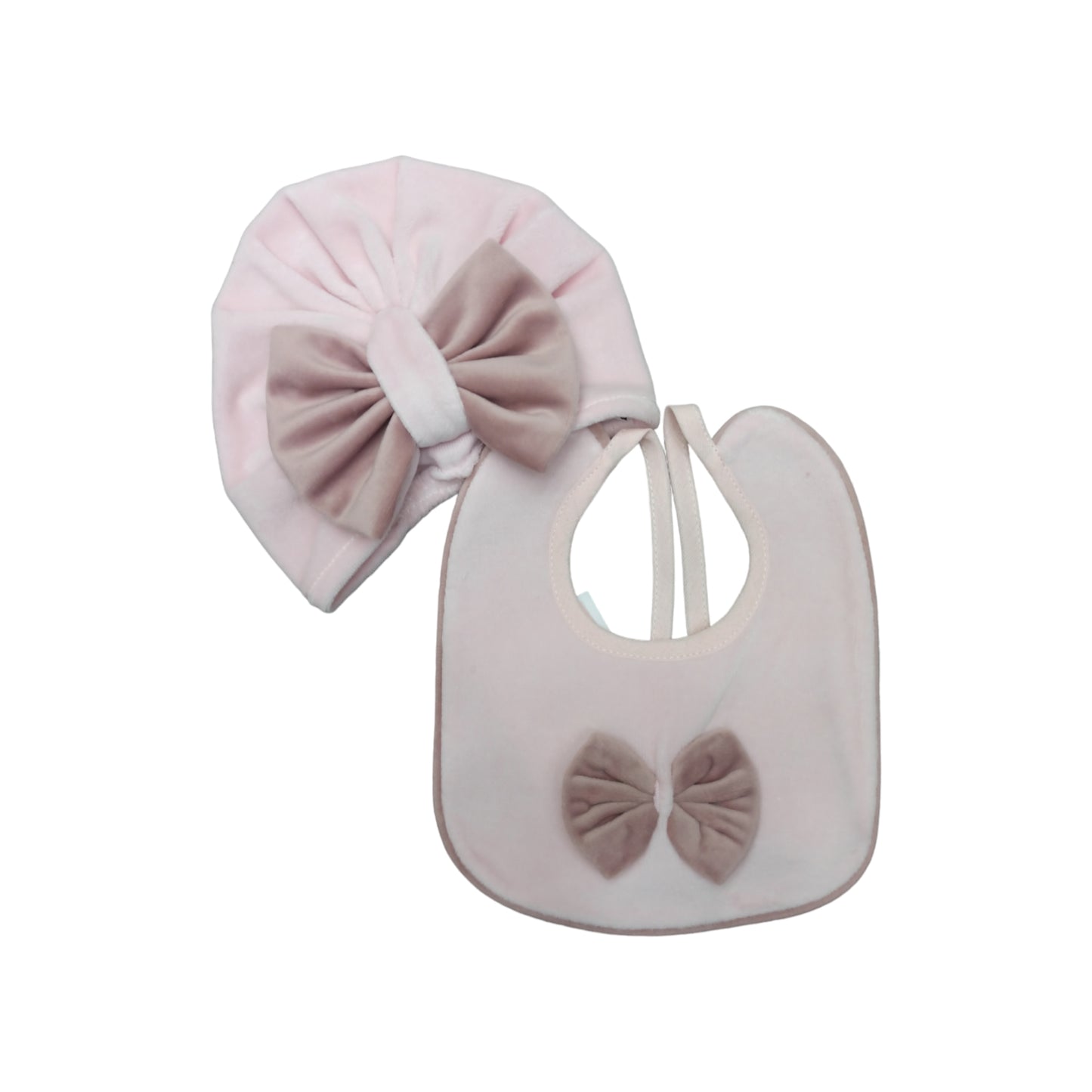 Coordinato cappello e bavetta ciniglia Teneri & Belli TR 302