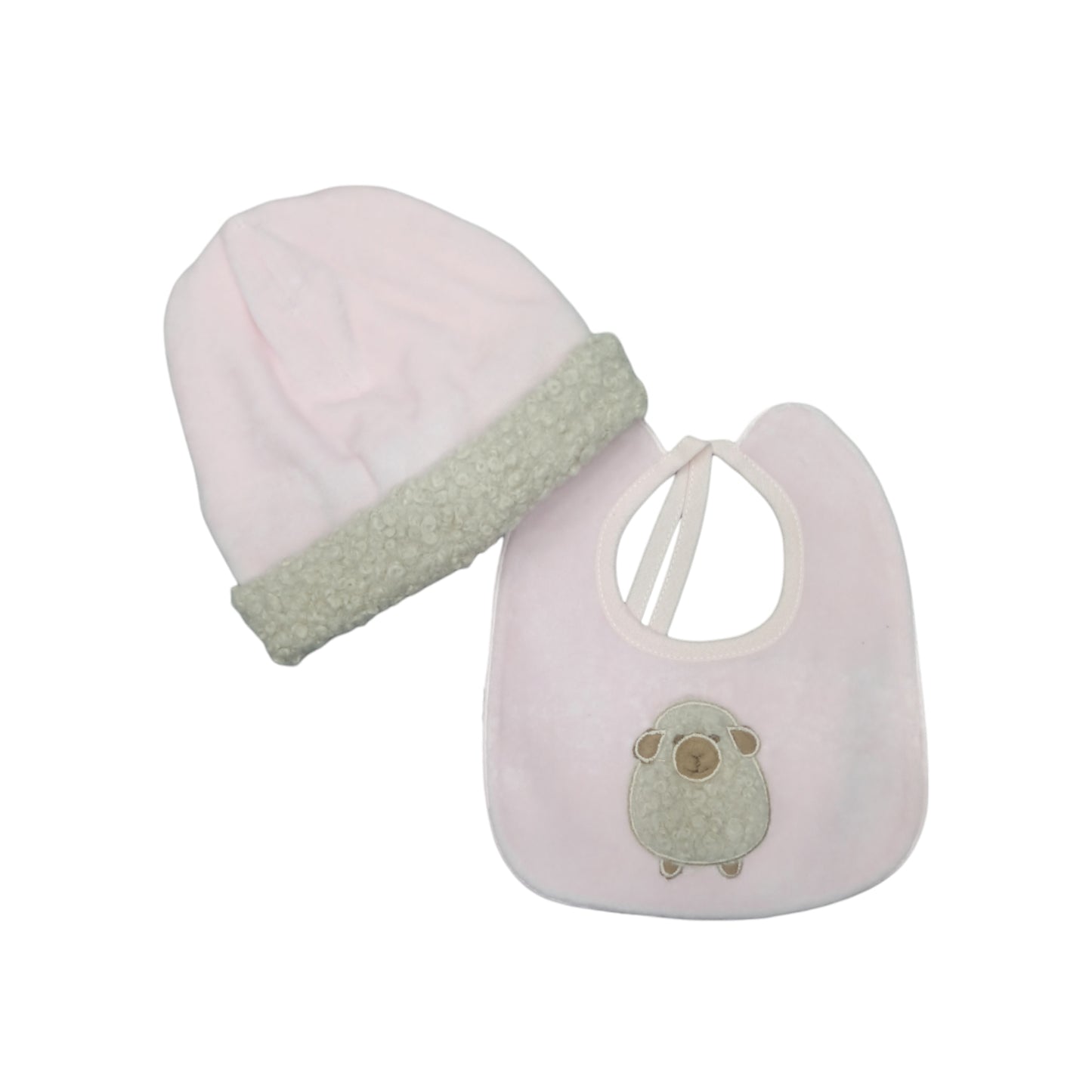 Coordinato cappello e bavetta ciniglia Teneri & Belli TR 304