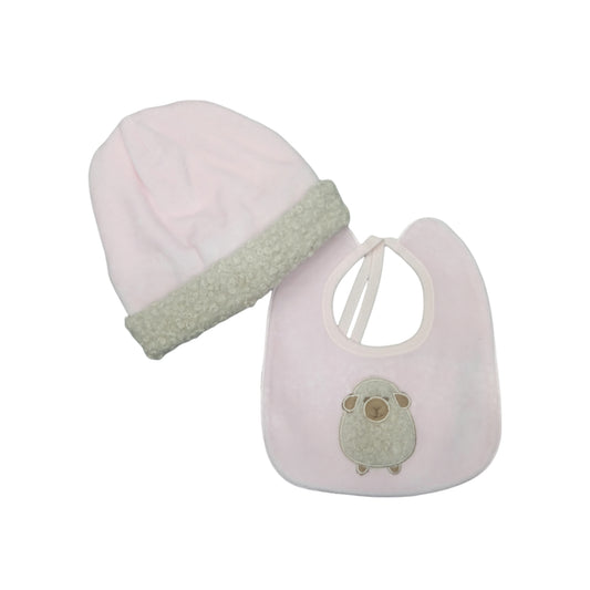 Coordinato cappello e bavetta ciniglia Teneri & Belli TR 304