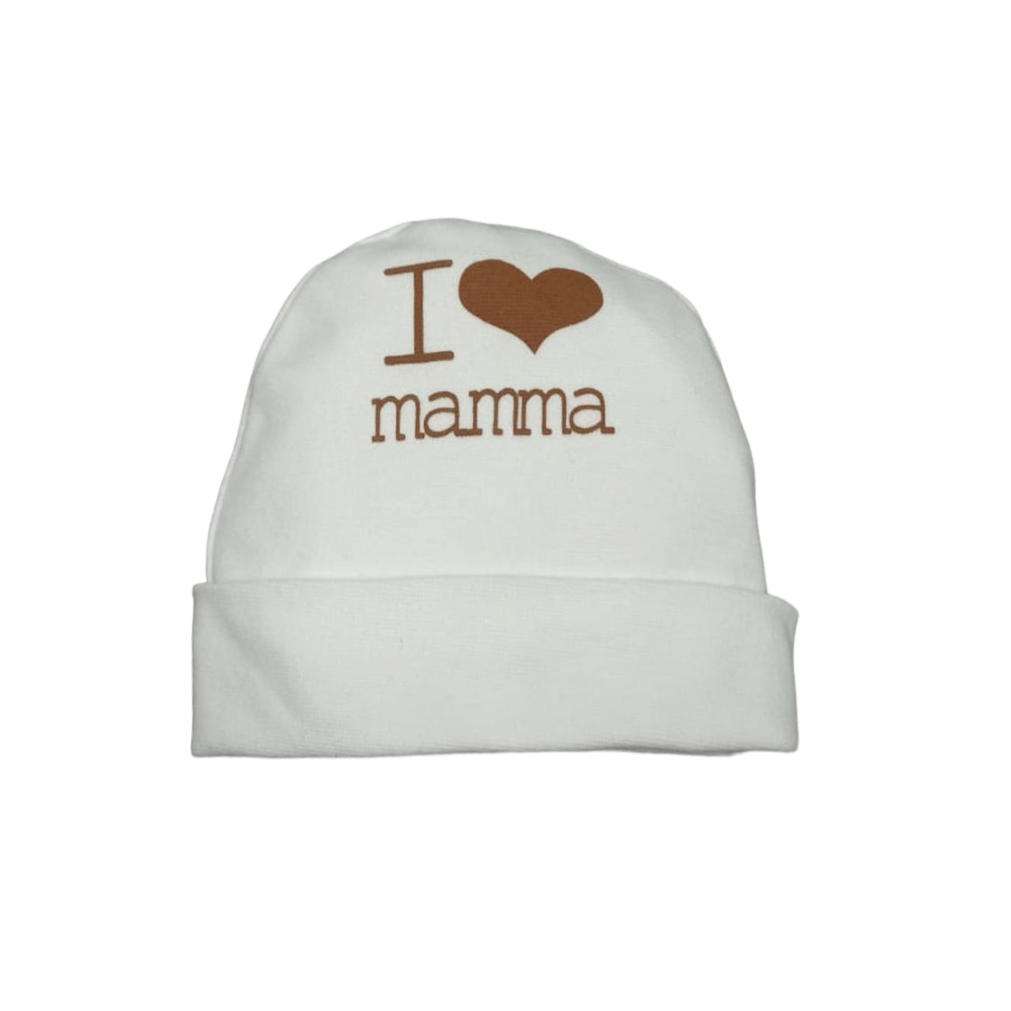 Cappellino cotone nascita Nancy I Love Mamma 1662/2 W/B