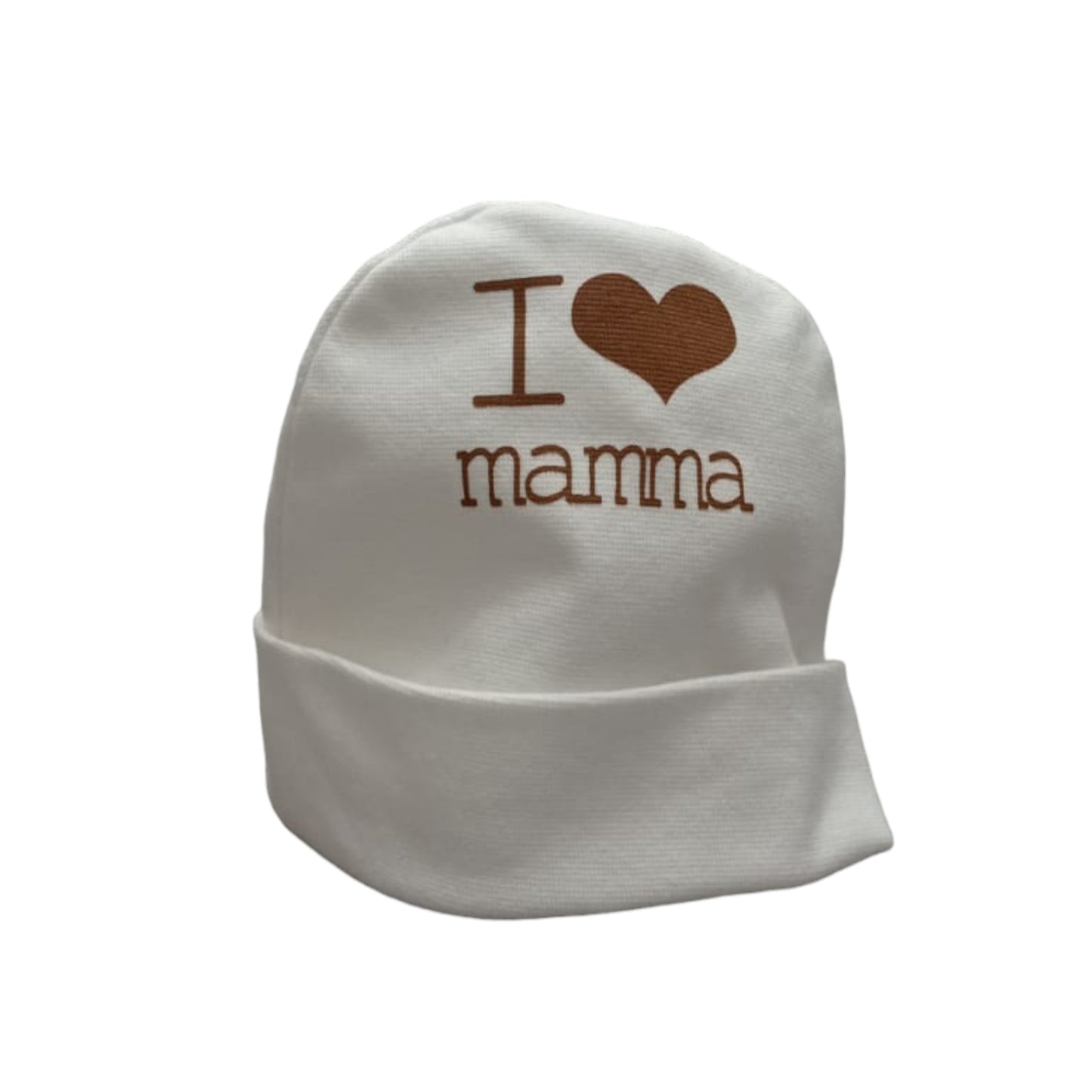 Cappellino cotone nascita Nancy I Love Mamma 1662/2 W/B