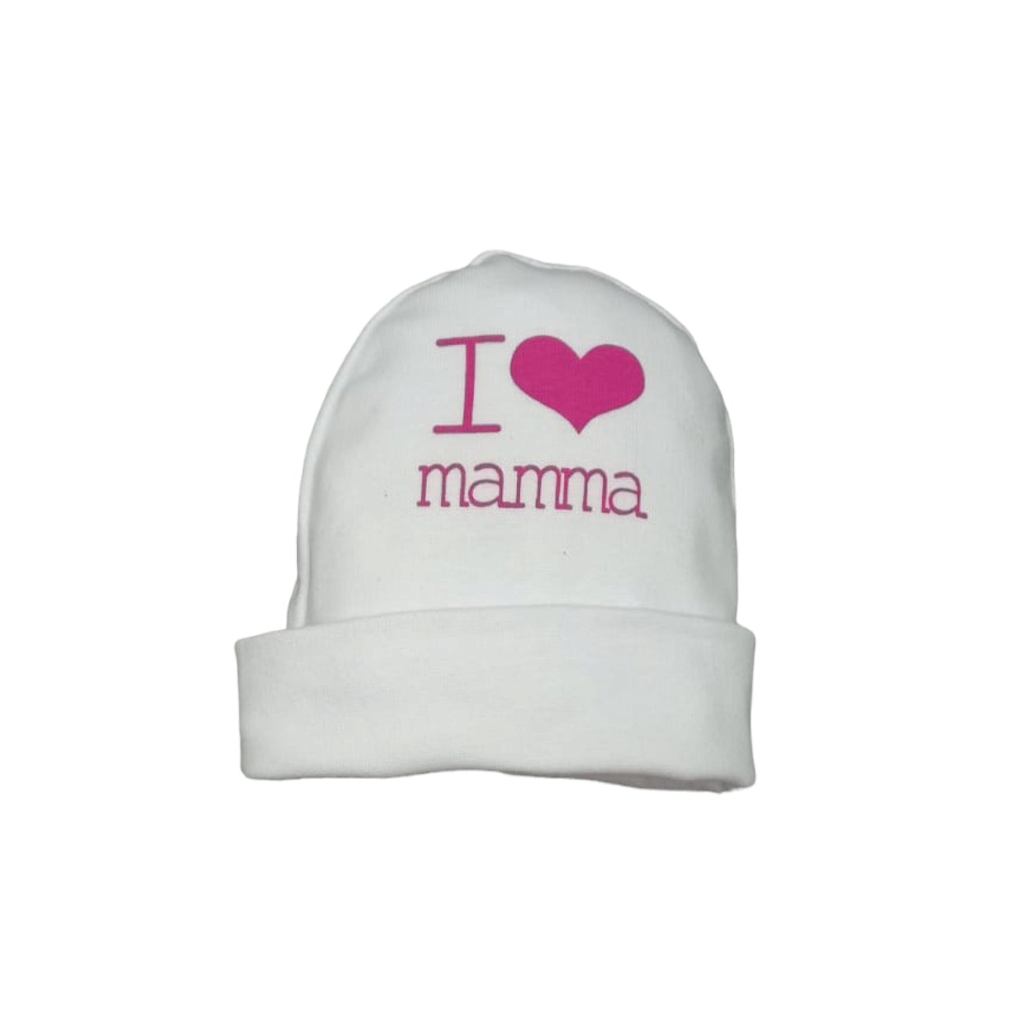 Cappellino cotone nascita Nancy I Love Mamma 1662/2 W/P