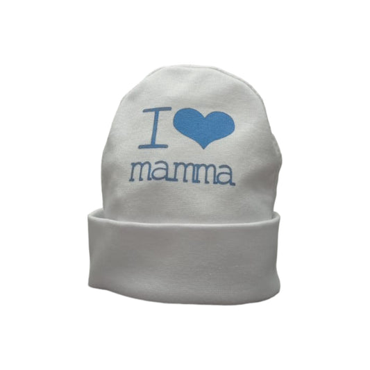 Cappellino cotone nascita Nancy I Love Mamma 1662/2 W/A