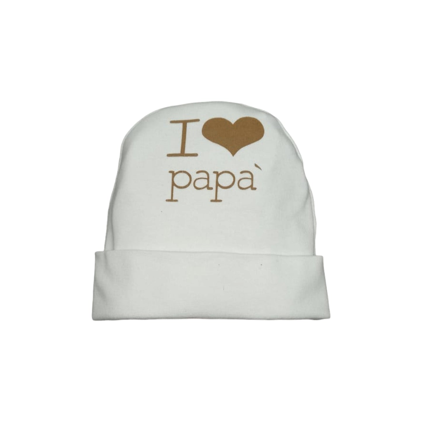 Cappellino cotone nascita Nancy I Love Papà 1662/1 W/B