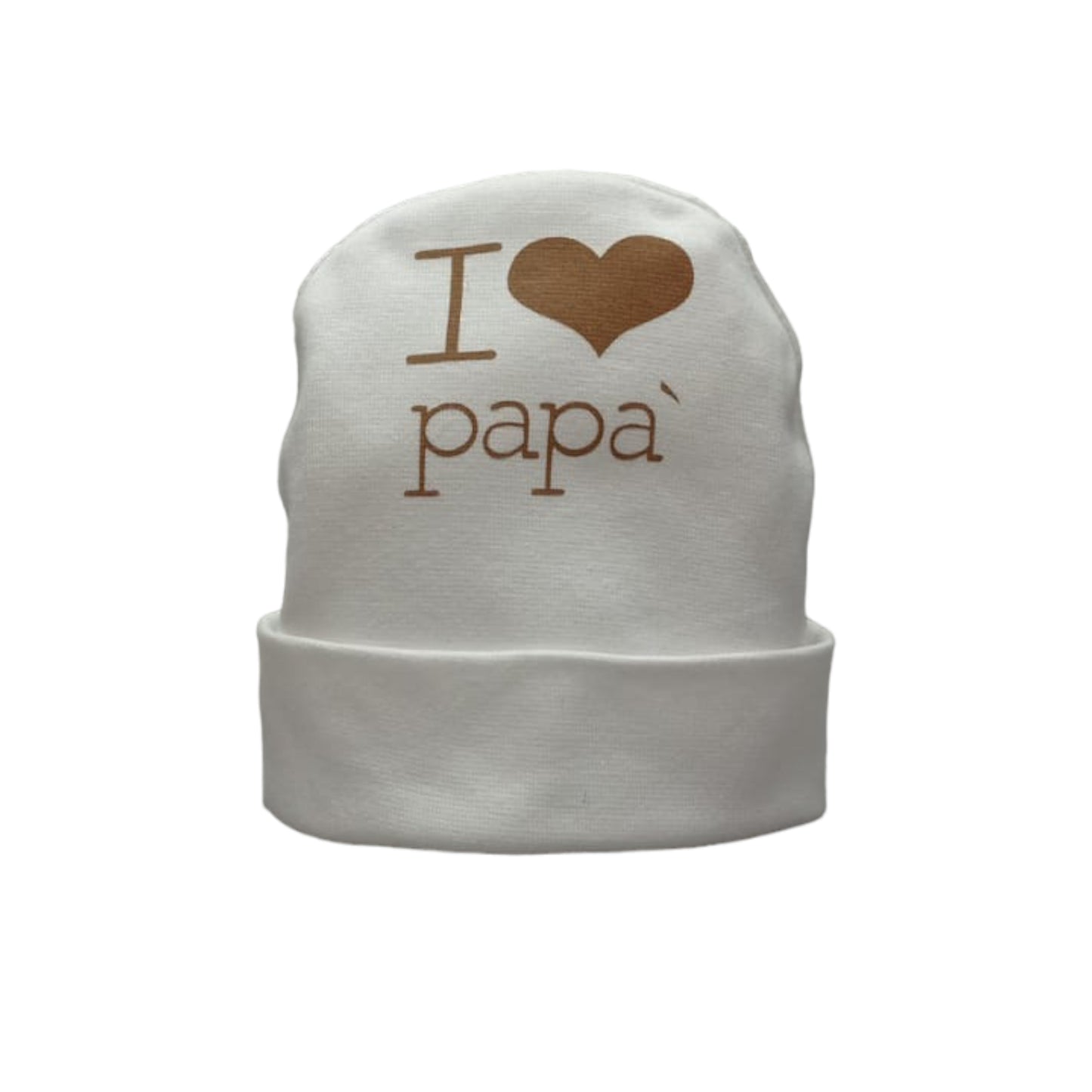 Cappellino cotone nascita Nancy I Love Papà 1662/1 W/B