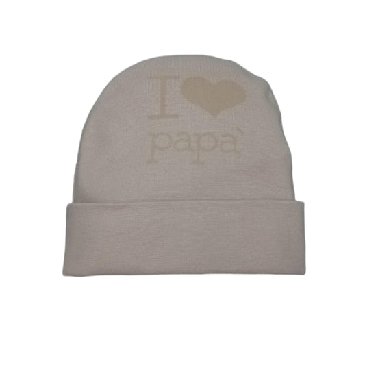 Cappellino cotone nascita Nancy I Love Papà 1662/1 B