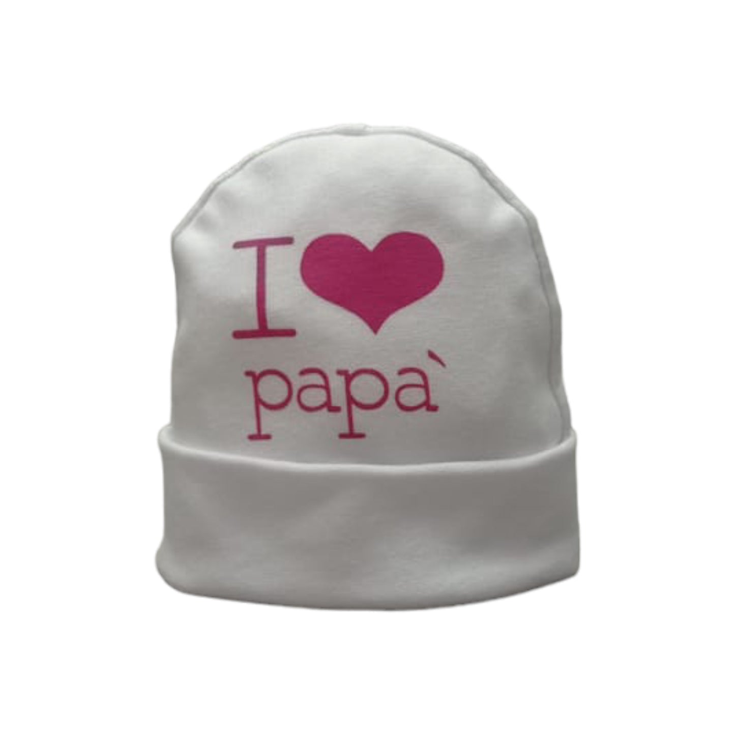 Cappellino cotone nascita Nancy I Love Papà 1662/1 W/P