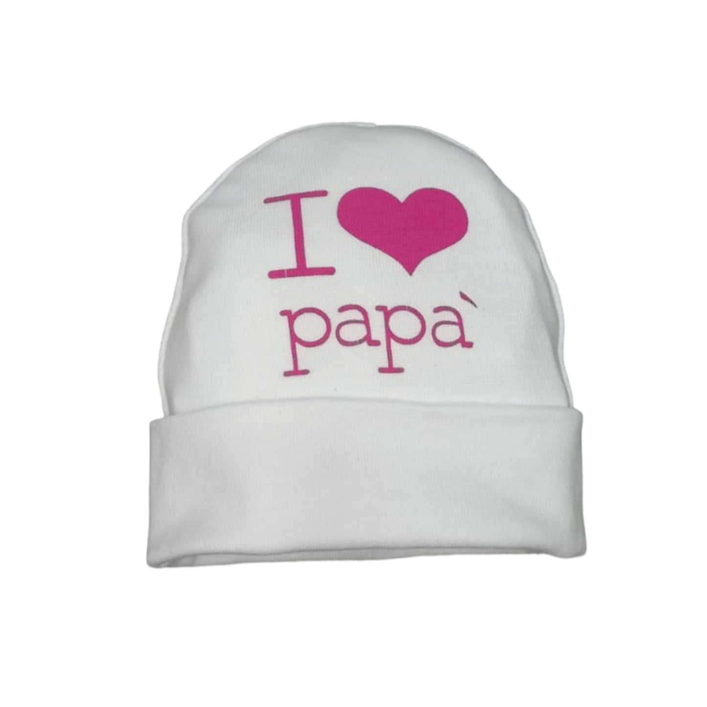Cappellino cotone nascita Nancy I Love Papà 1662/1 W/P