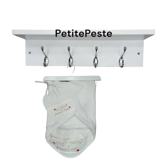 Accappatoio spugna + bavetta da ricamo Nancy Baby 1906/B