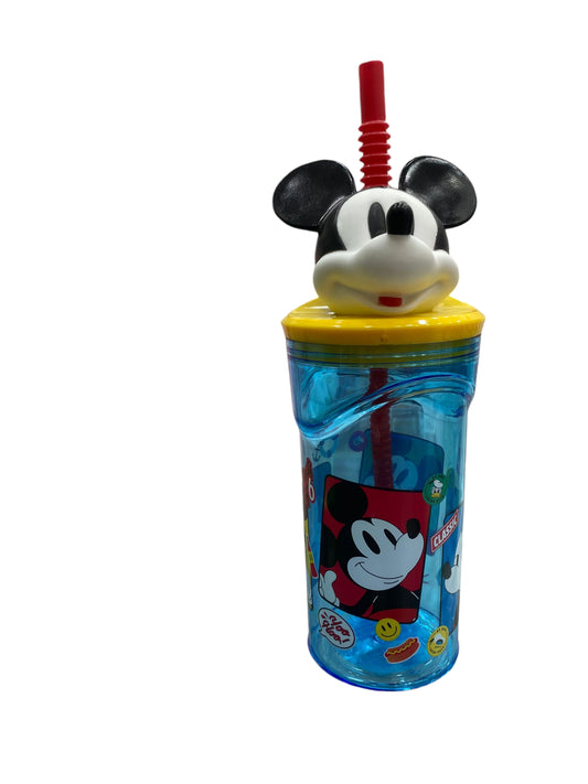 Bicchiere con cannuccia Topolino