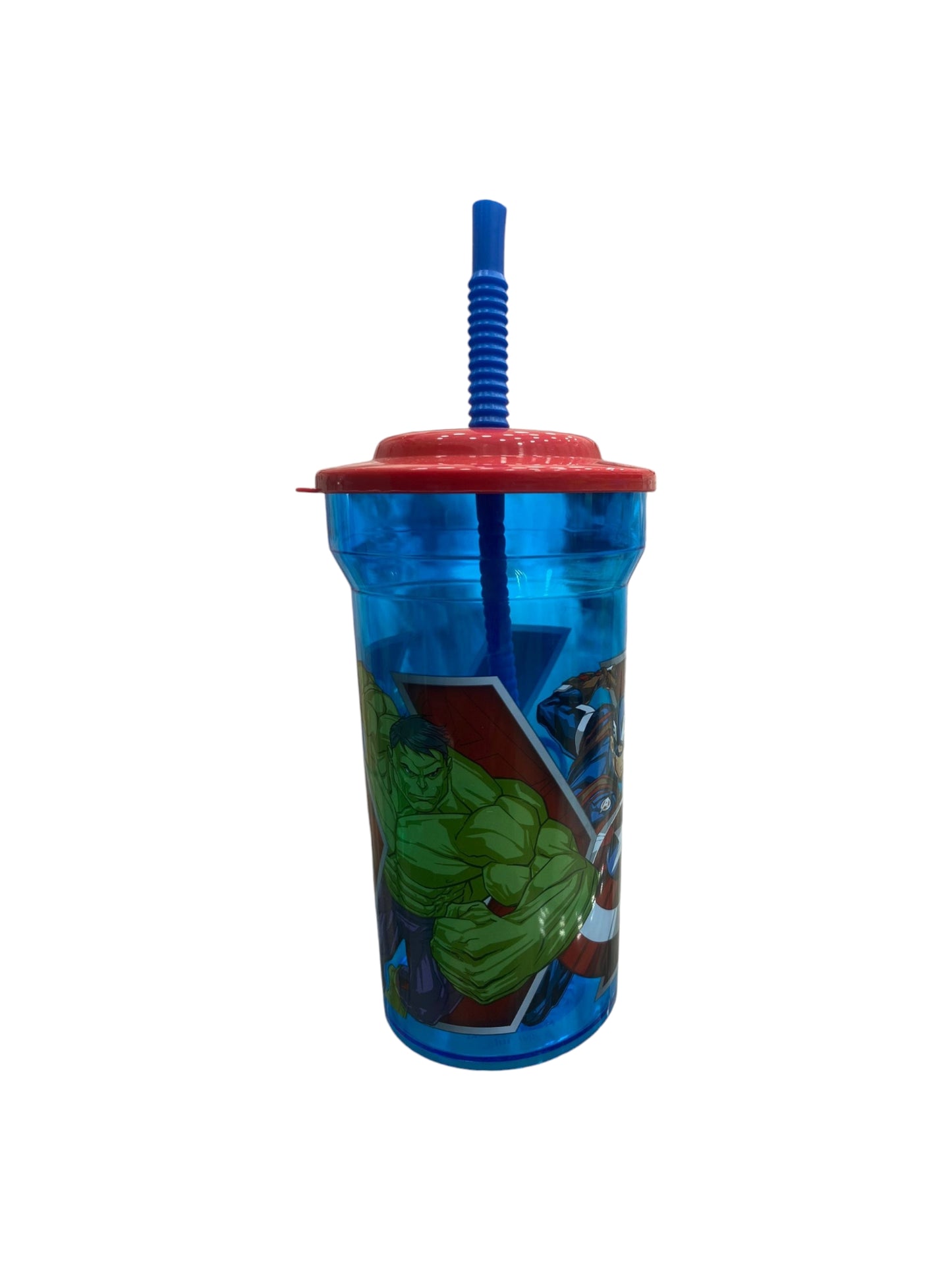 Bicchiere con cannuccia Avengers
