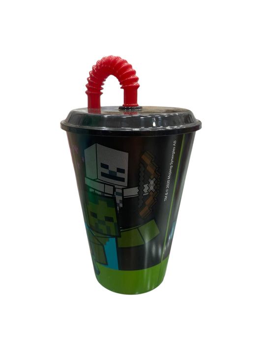Bicchiere in plastica con cannuccia Minecraft 4