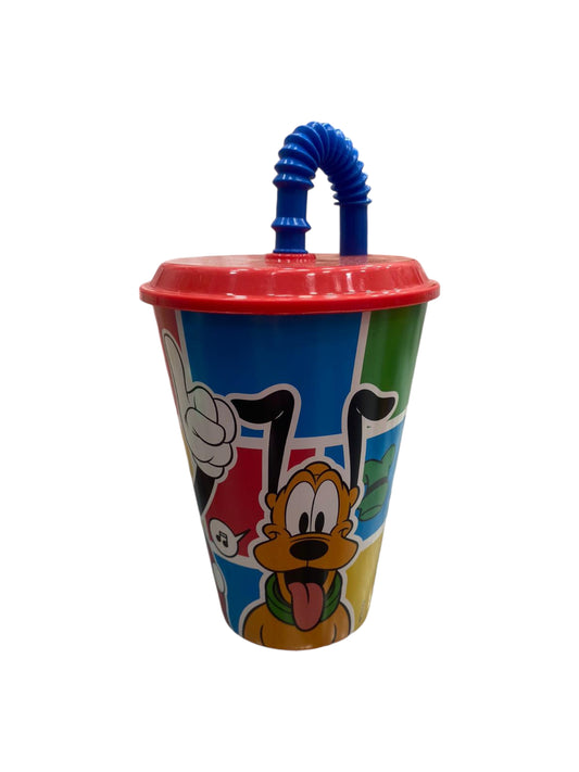 Bicchiere in plastica con cannuccia Topolino 4