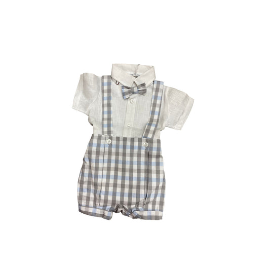 Salopette corta con camicia a body Teneri & Belli T 163