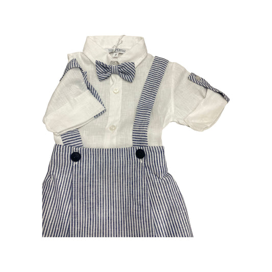 Salopette corta con camicia a body Teneri & Belli T 262