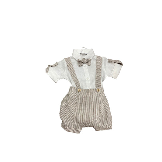 Salopette corta con camicia a body Teneri & Belli T 264