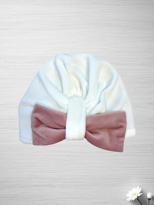 Coordinato cappello e bavetta ciniglia Teneri & Belli TR 402