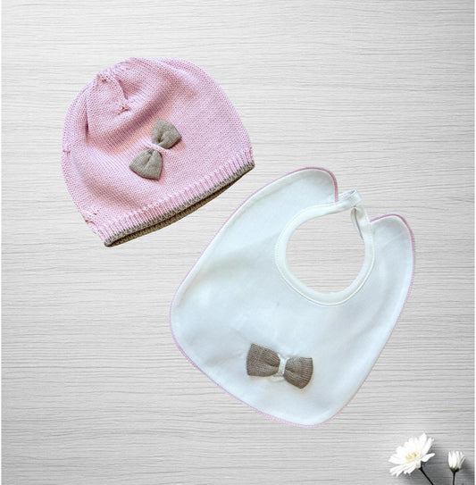 Coordinato cappello lana e bavetta Teneri & Belli TR 406
